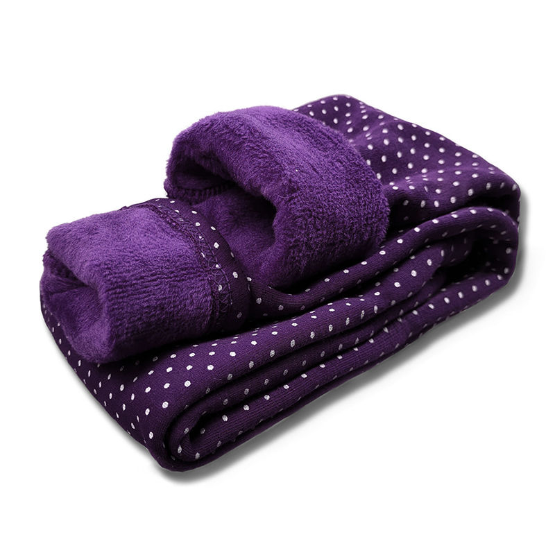 الصورة المصغرة: Sweet Leggings Girls Dot Velvet Pants Autumn Winter Kids Cotton Stretch Warm Tro