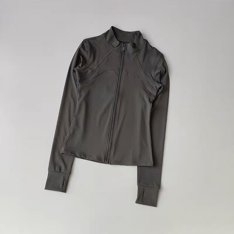 Thumbnail: Yoga Suit Women's High-end Standing Collar Long Sleeved Sports Jacket Running Tr