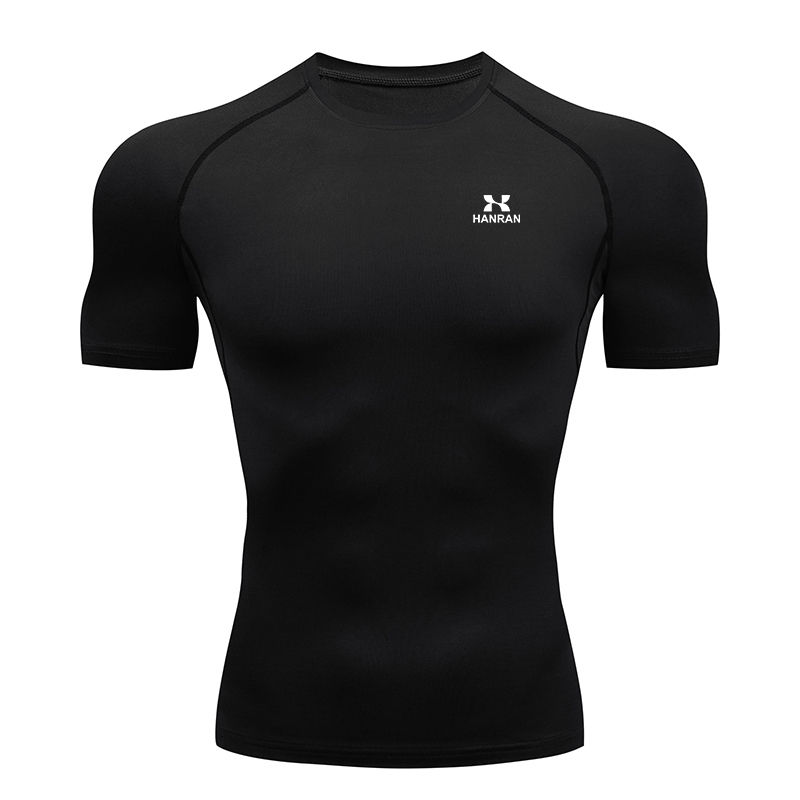 Thumbnail: HANRAN Compression T Shirt Men Short Sleeve Sport Tees Fitness Running Sportswea