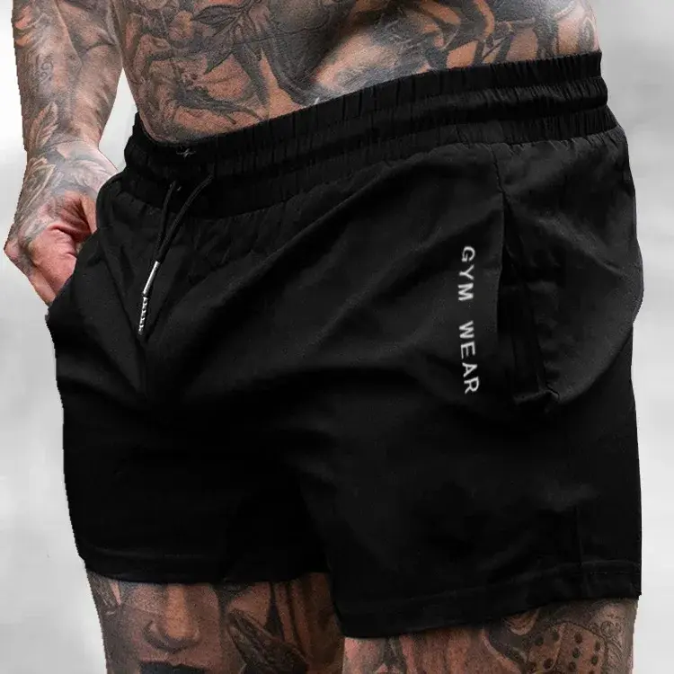 Thumbnail: 2025 Summer Gym Fitness Men's Shorts Sweatpants Thin Fashion Men Marathon Runnin