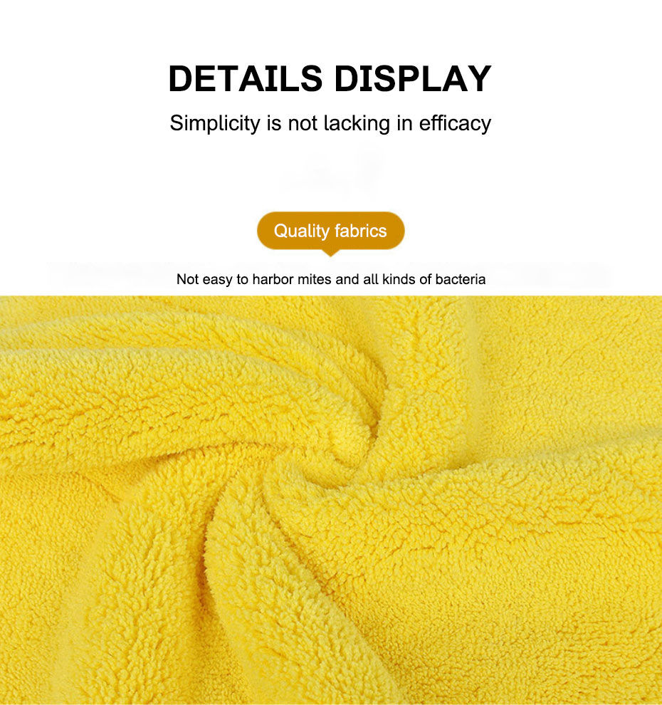 الصورة المصغرة: SEAMETAL Microfiber Car Washing Towel 400GSM Double-Sided Coral Velvet Clean Tow