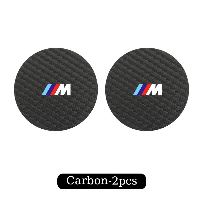 Carbon Car Coaster Mat Interior Water Cup Pad Cushion For BMW M Sport M2 M3 M4 M