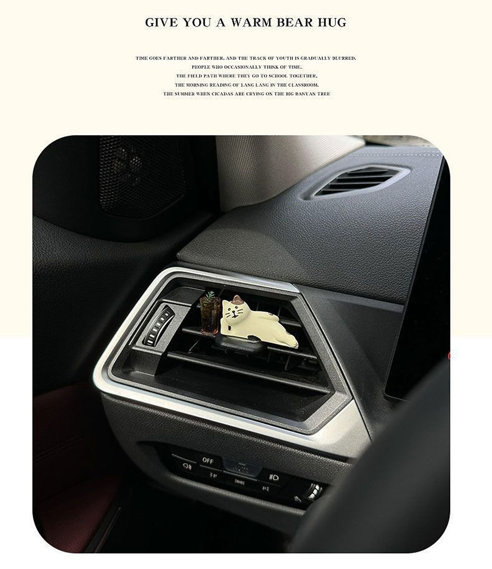 Thumbnail: Cute Healing Kitten Ornaments For Car Dashboard Resin Cat Figure Car Interior De