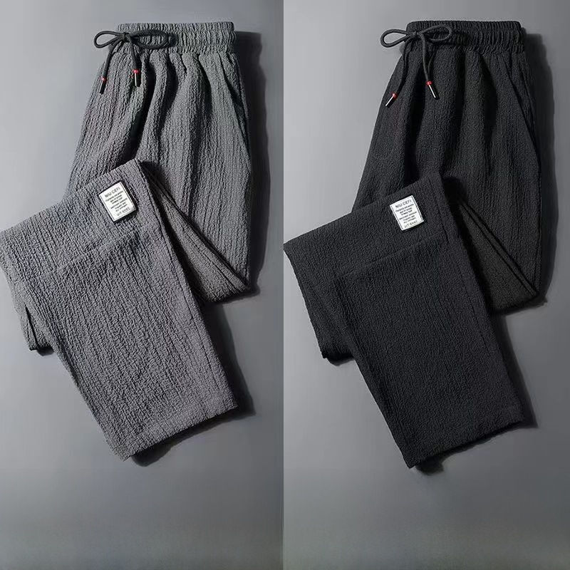 Thumbnail: Loose Linen Work Pants for Men Ice Silk Qui Dry Ultra Thin Summer Casual Leisure