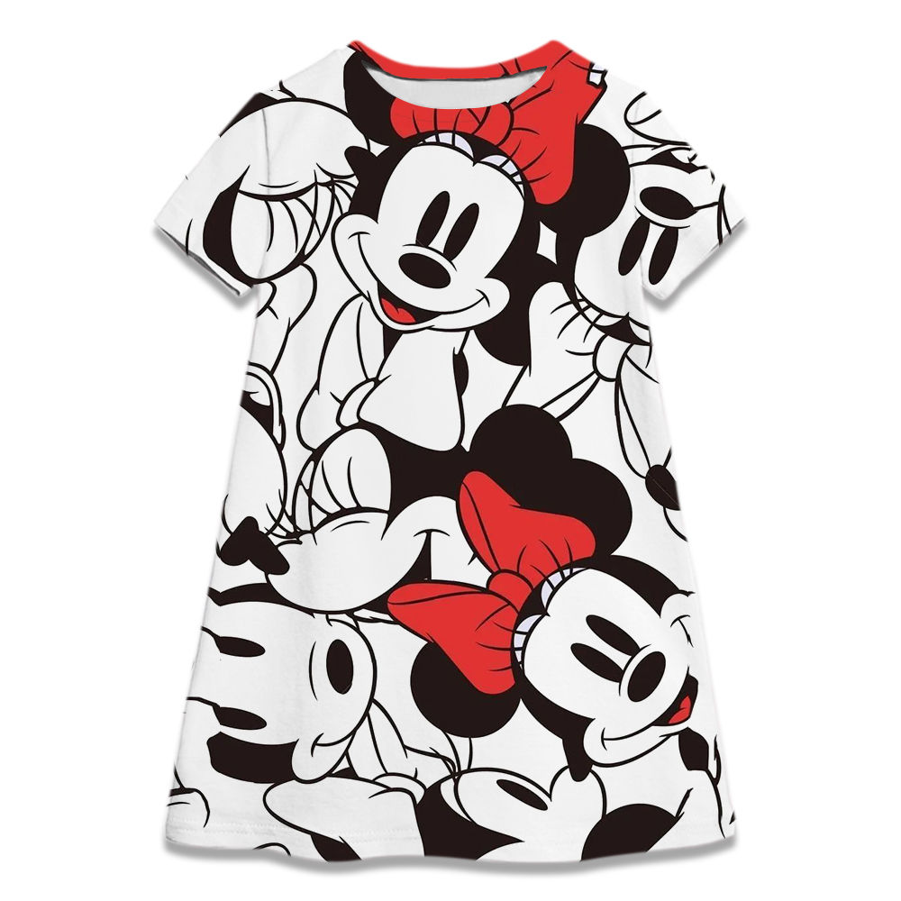 Summer New Disney Skirt Mickey Minnie Daisy Children's Clothing Dress Princess D