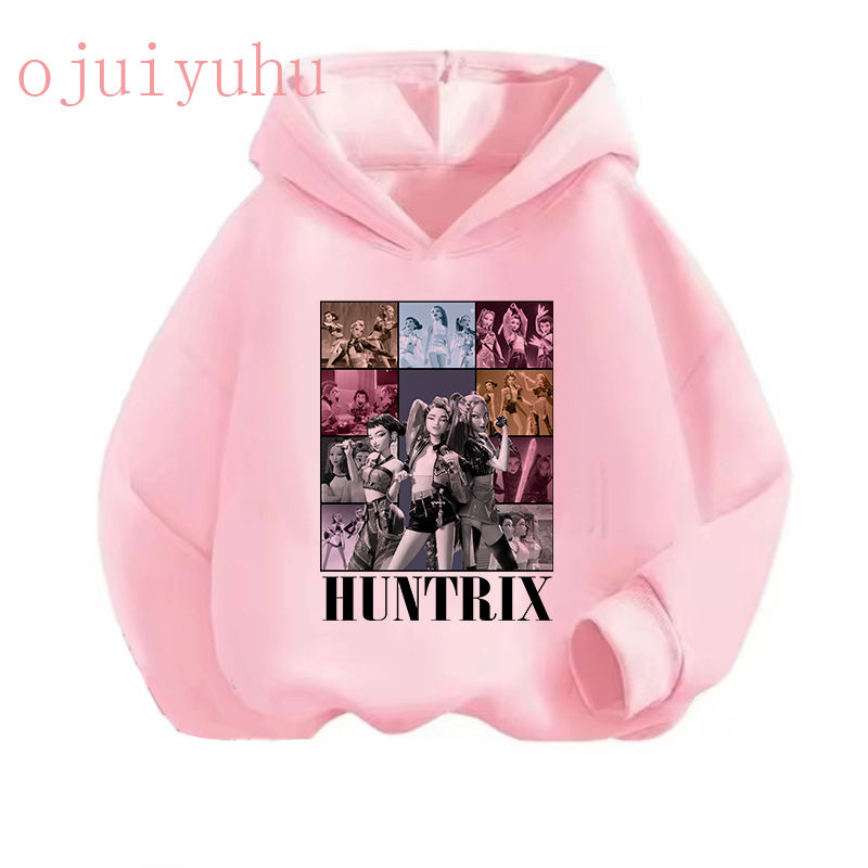 الصورة المصغرة: Hip Hop  Hoodie Manga Kids Kpop Demon Hunters Children's Sweatshirt Cute Tiger H