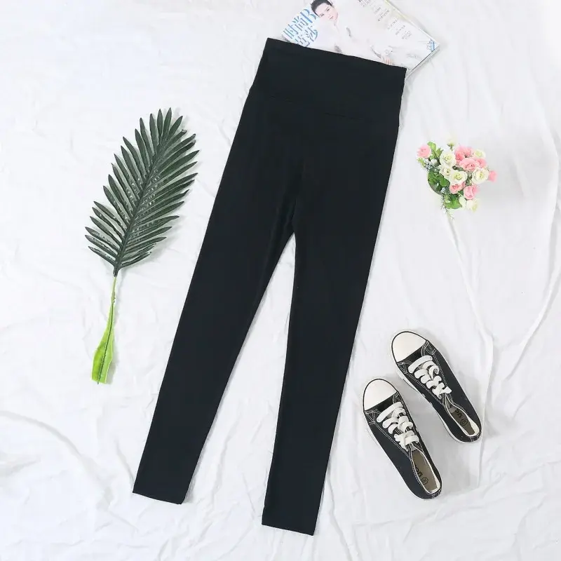 Thumbnail: Large Stock Pregnant Women's Cropped Pants Adjustable Slim Fit Spring Summer Sol