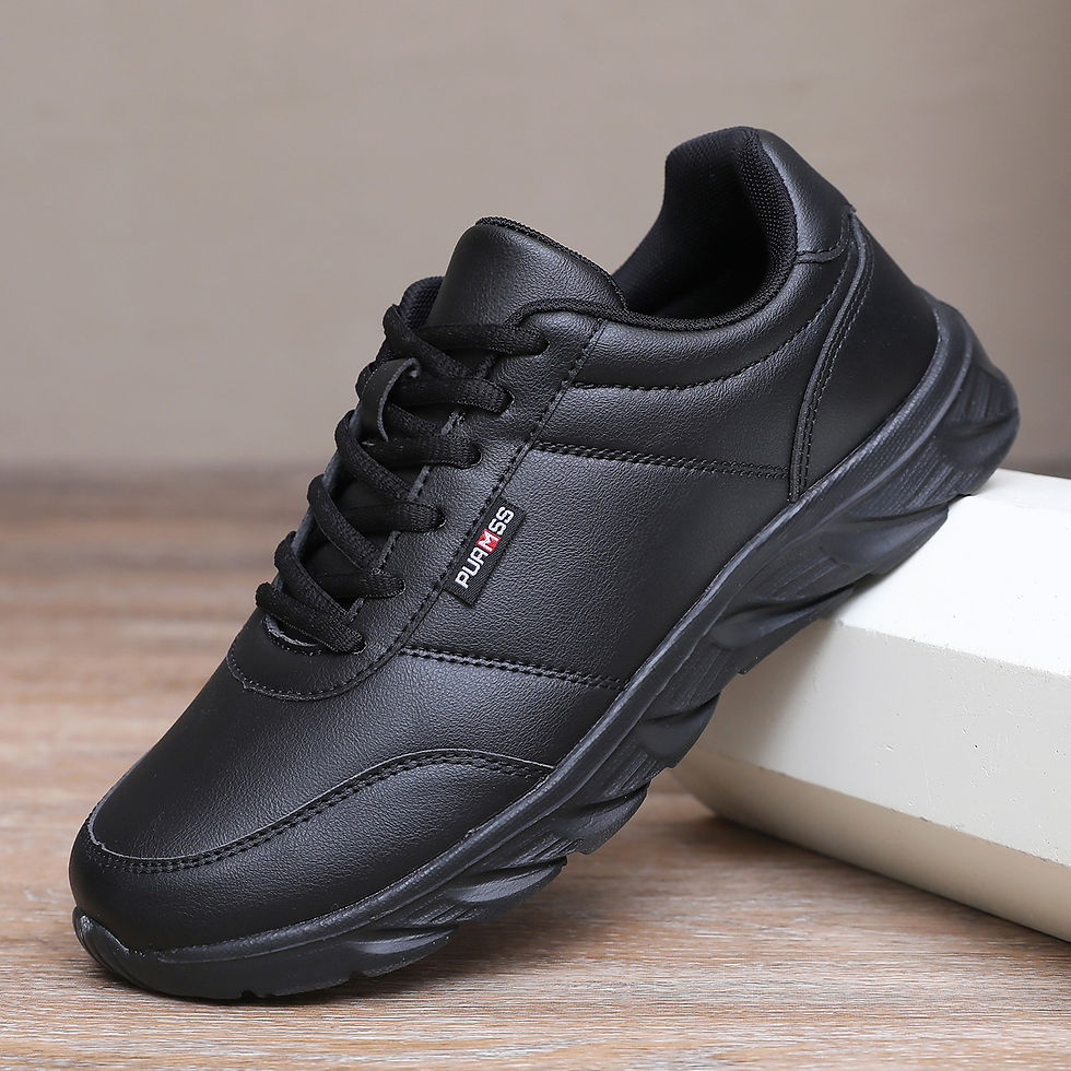 Thumbnail: Men Shoes Soft Moccasin Shoes Comfortable Casual Shoes for Men Solid Black White