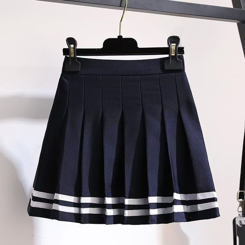 الصورة المصغرة: Girls Skirts spring summer Autumn Vintage Pleated Plaid Skirts School Teens Girl