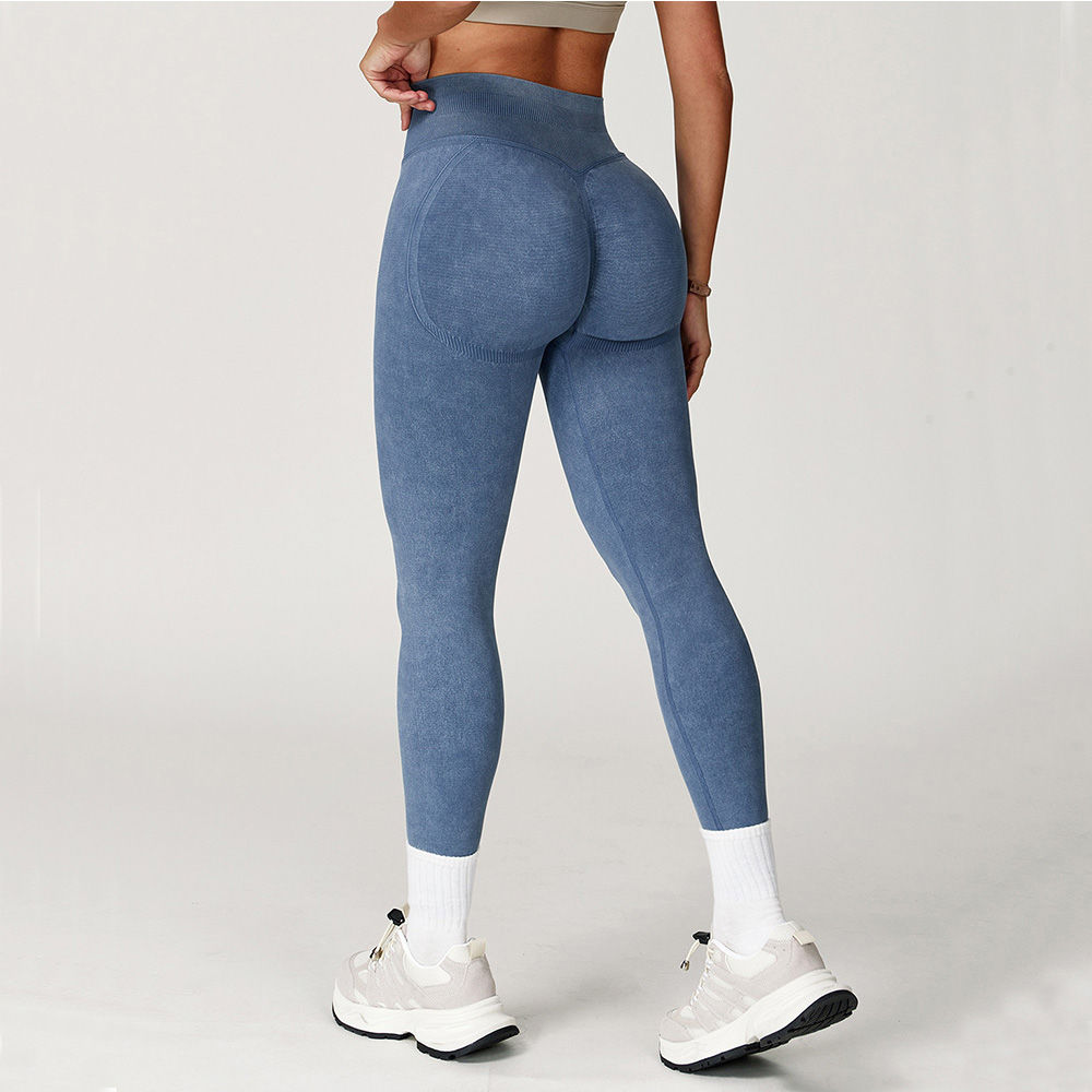 Yoga Pants Impact Leggings Women Seamless Sports Yoga Pant High Waist Ribbed Gym