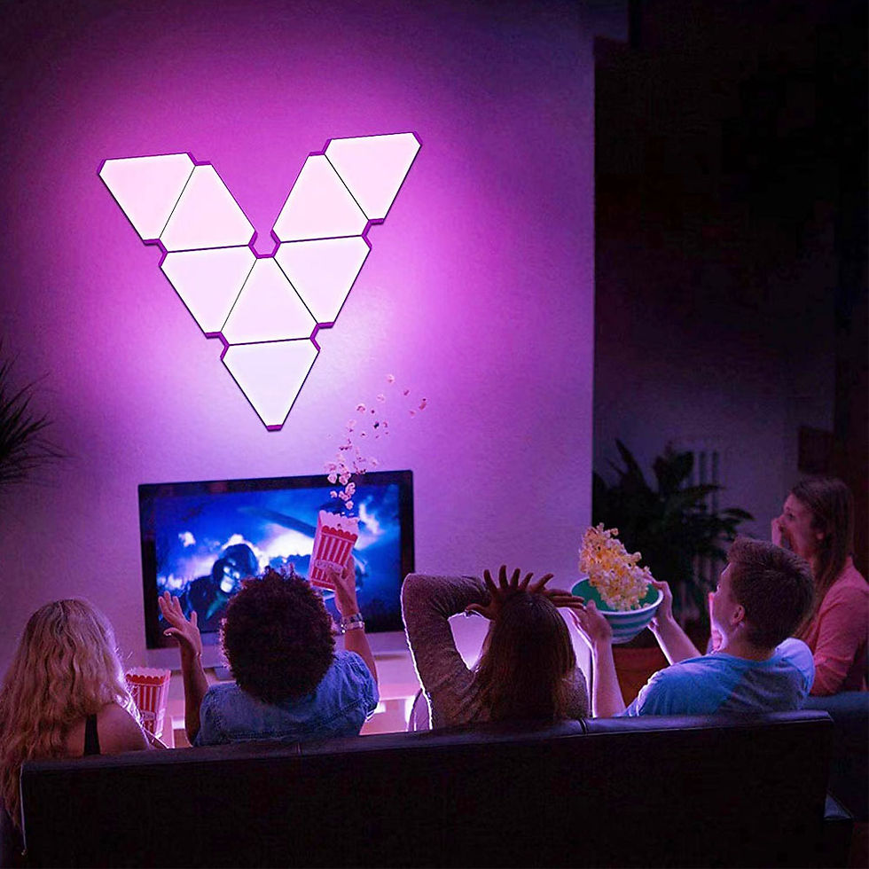 Thumbnail: TuYa WIFI Bluetooth 5V USB Triangle Lamps Quantum Atmosphere LED Night Light For