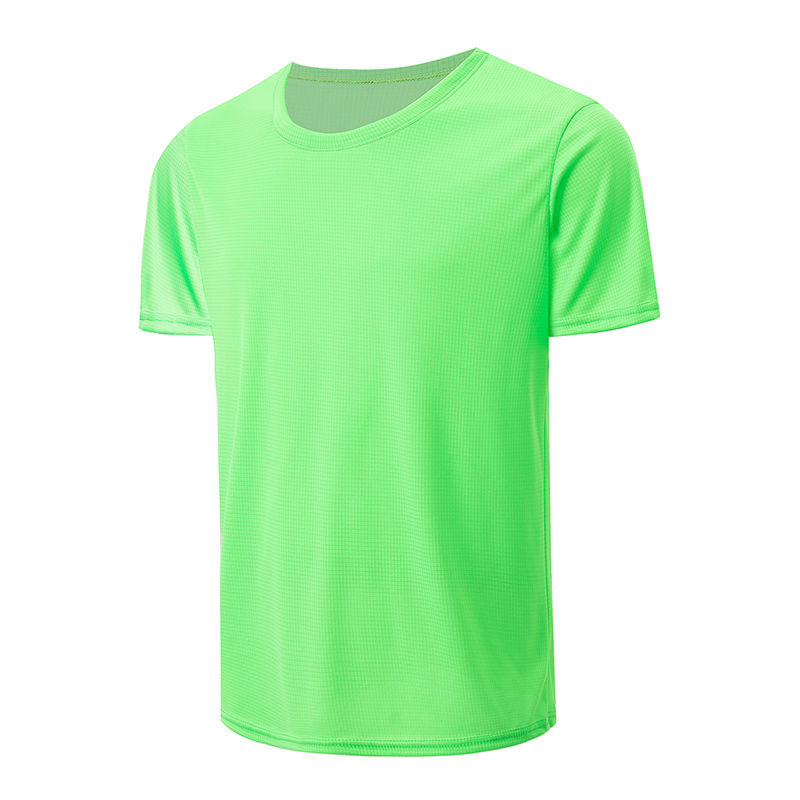 Thumbnail: 1/5 Pcs Men's Solid Color Waffle Sports Short Sleeve Fitness Running Jogging Bas