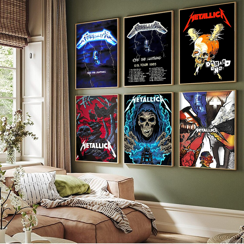 Rock Band M-METALLICA Poster Self-adhesive Art Waterproof Paper Sticker Coffee