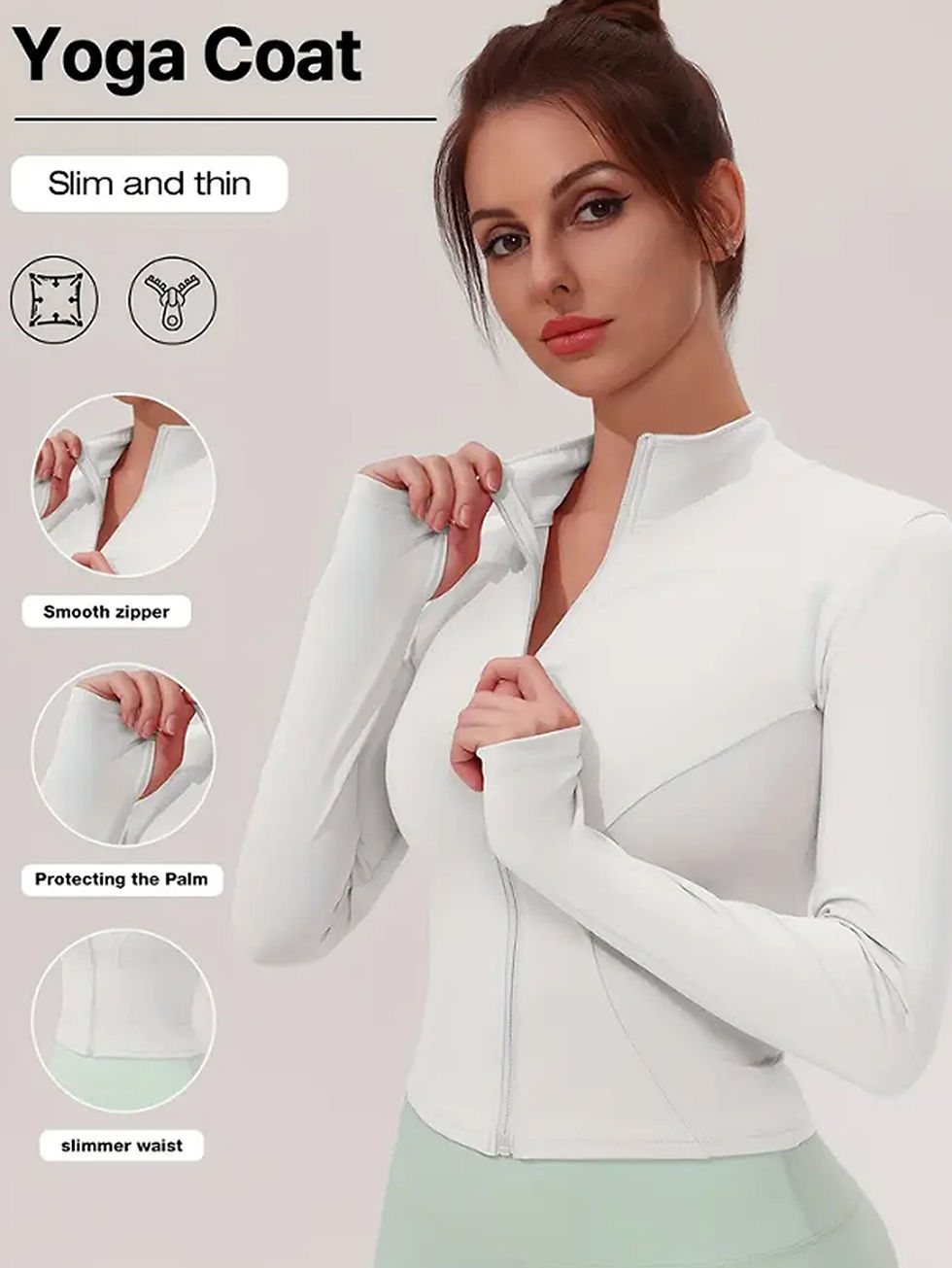 الصورة المصغرة: Fitness jacket, women's tight quick-drying top, 2025 autumn edition, long-sleeve