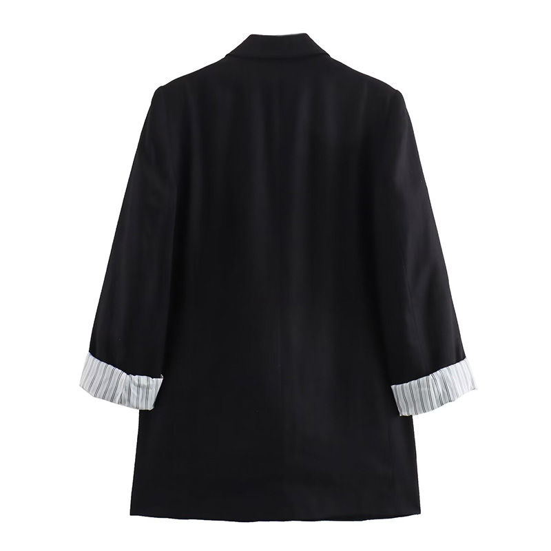 الصورة المصغرة: Willshela Women Fashion With Pockets Solid Blazer Vintage Notched Neck Long Slee