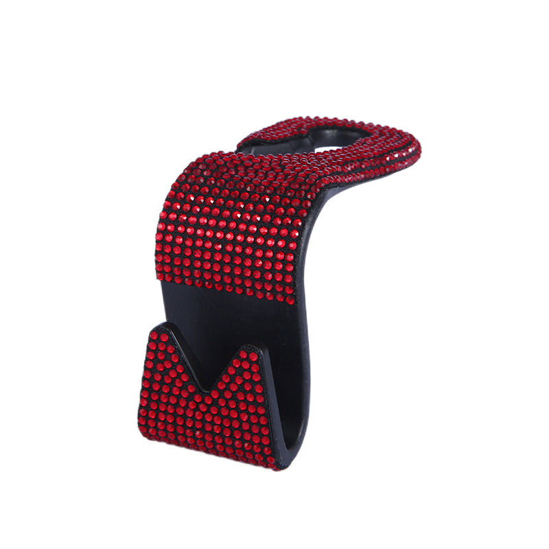 Thumbnail: Rhinestone Decor Car Seat Back Hook Hanger Universal Bling Diamond Vehicle Auto 