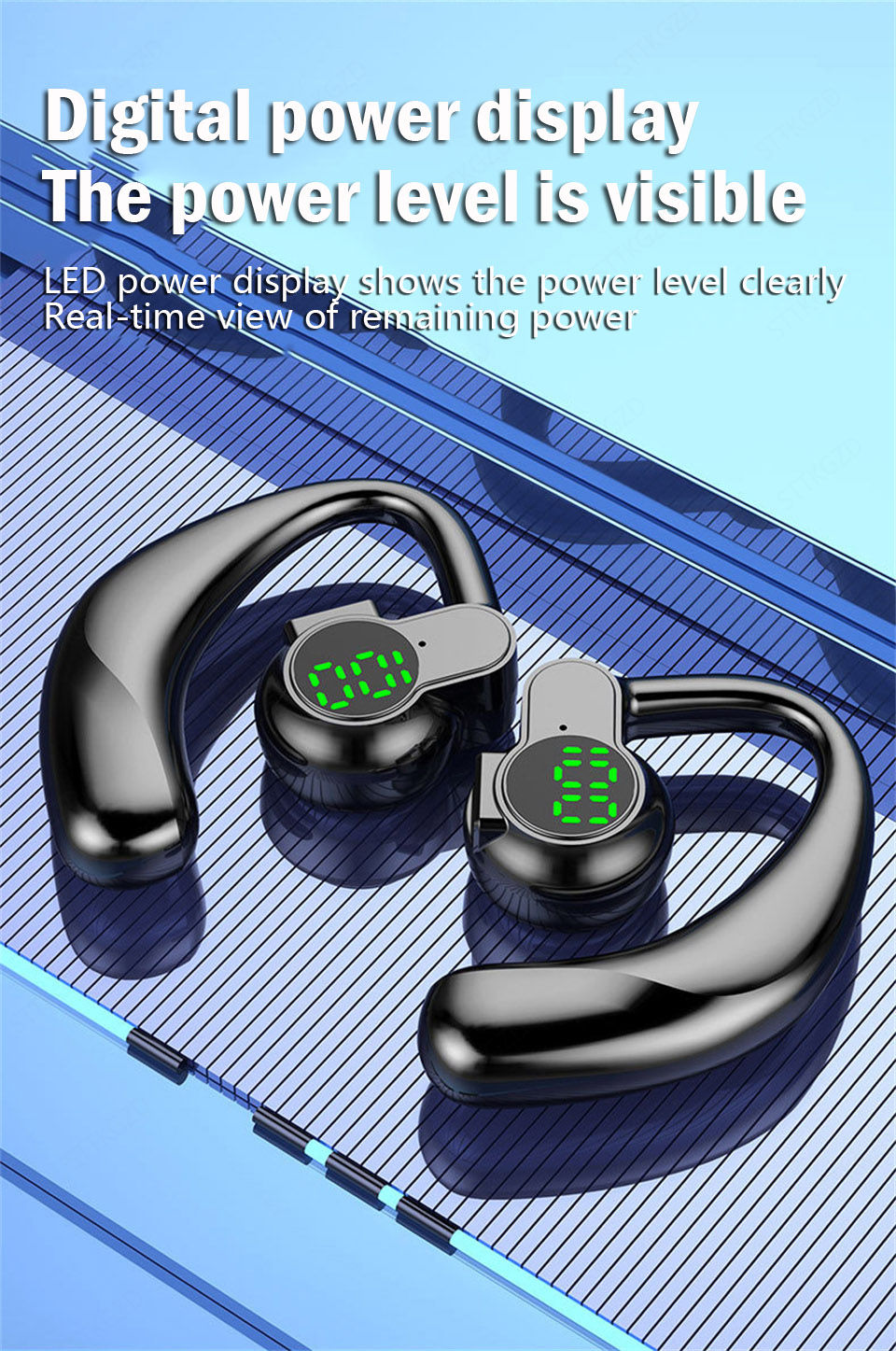 Thumbnail: Wireless Bluetooth Headphones Full Open Headset Air Conduction Ear Hook Earphone