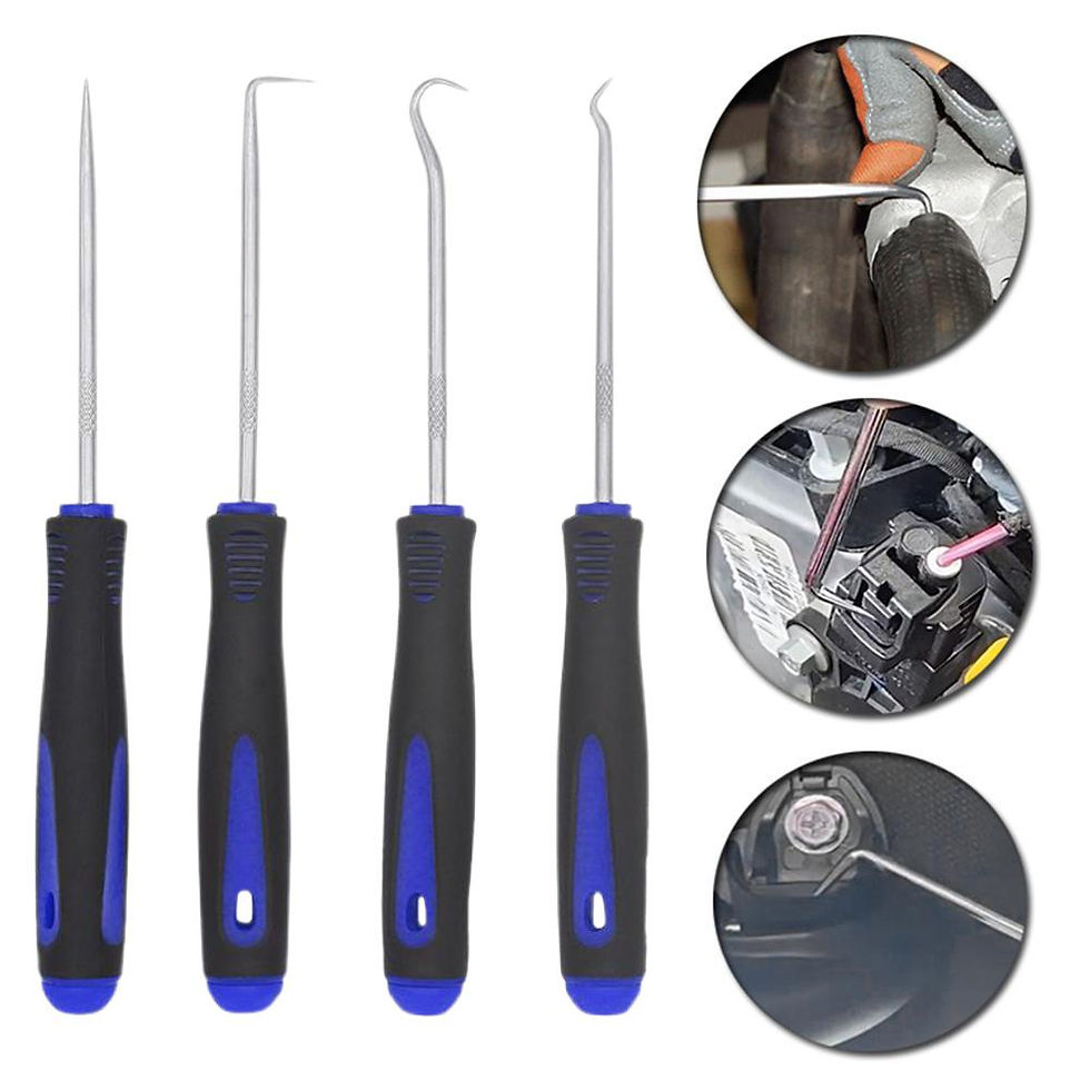 Thumbnail: 4PCS 165mm Blue Car Oil Seal Screwdriver Set Hose Removal Hook Set O Seal Gasket