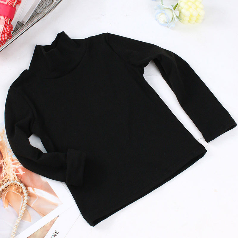 Thumbnail: New 2025 Autumn Winter Boys Girls Kids Fashion Solid T Shirt Tops Children O-nec