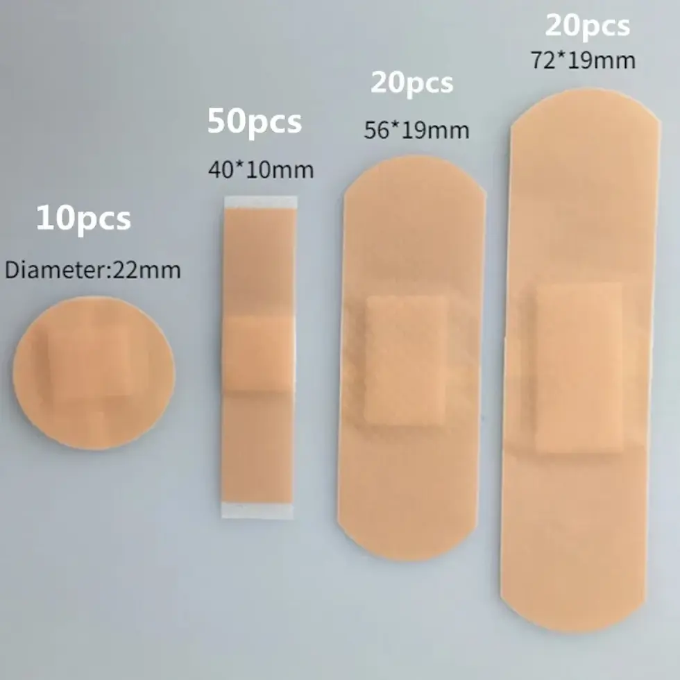 Thumbnail: 100pcs/lot Breathable Band Aid Waterproof Bandage First Aid Wound Dressing Medic