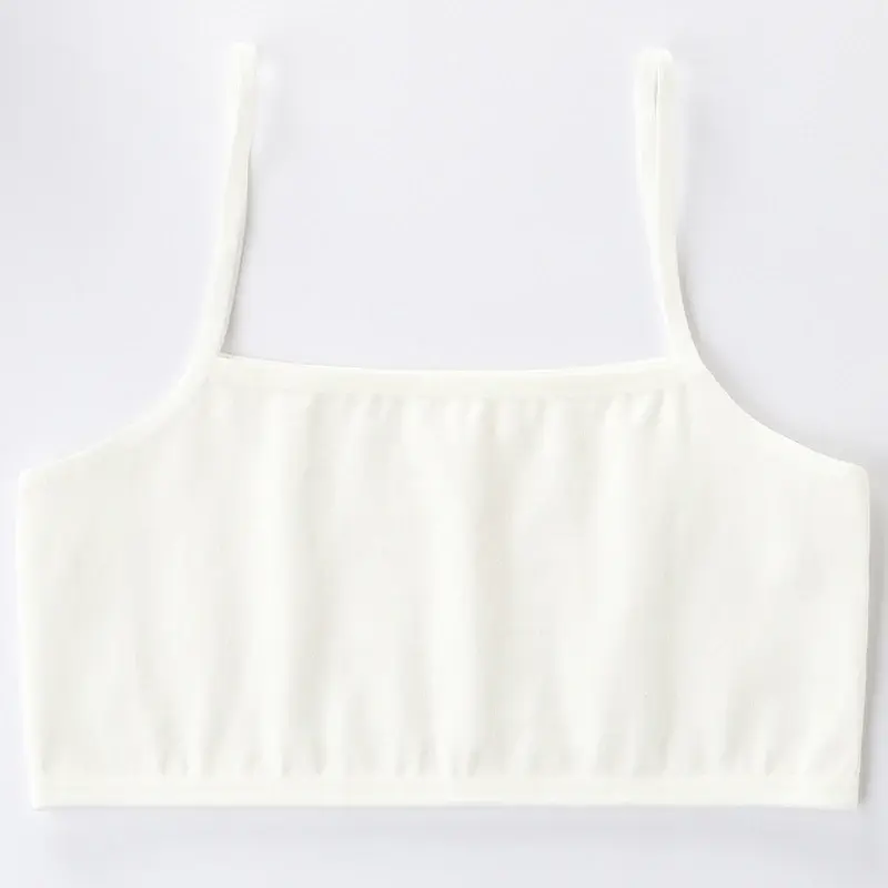 الصورة المصغرة: 2025 Children's Breast Care Girl Training Bras Puberty Solid Underwears Hipster 