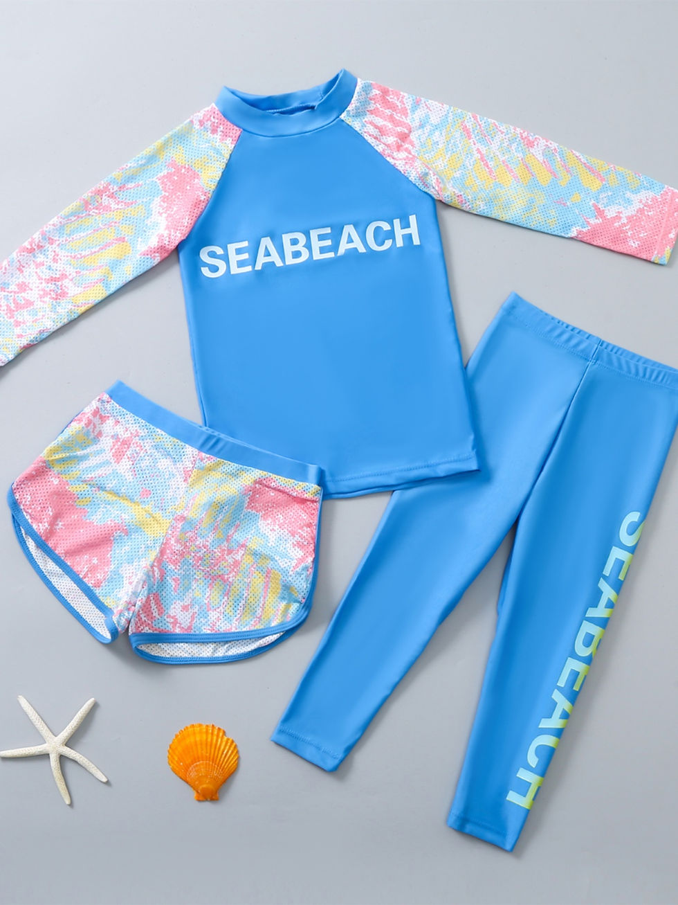 الصورة المصغرة: Korean Sle Children's Swimming Suit Separate Qui Dry Sun Protection Baby Girl Bo