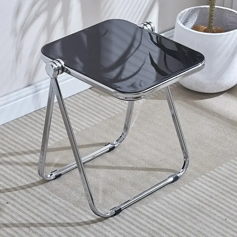 Thumbnail: Foldable Transparent Acrylic Coffee Table Thickened Small Side Table Light Luxur