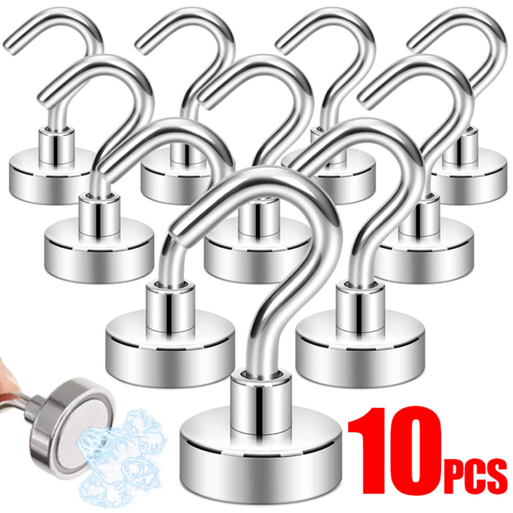 10/1PCS Metal Strong Magnetic Hook Wall-mounted Heavy-duty Magnetic Hook Key Han