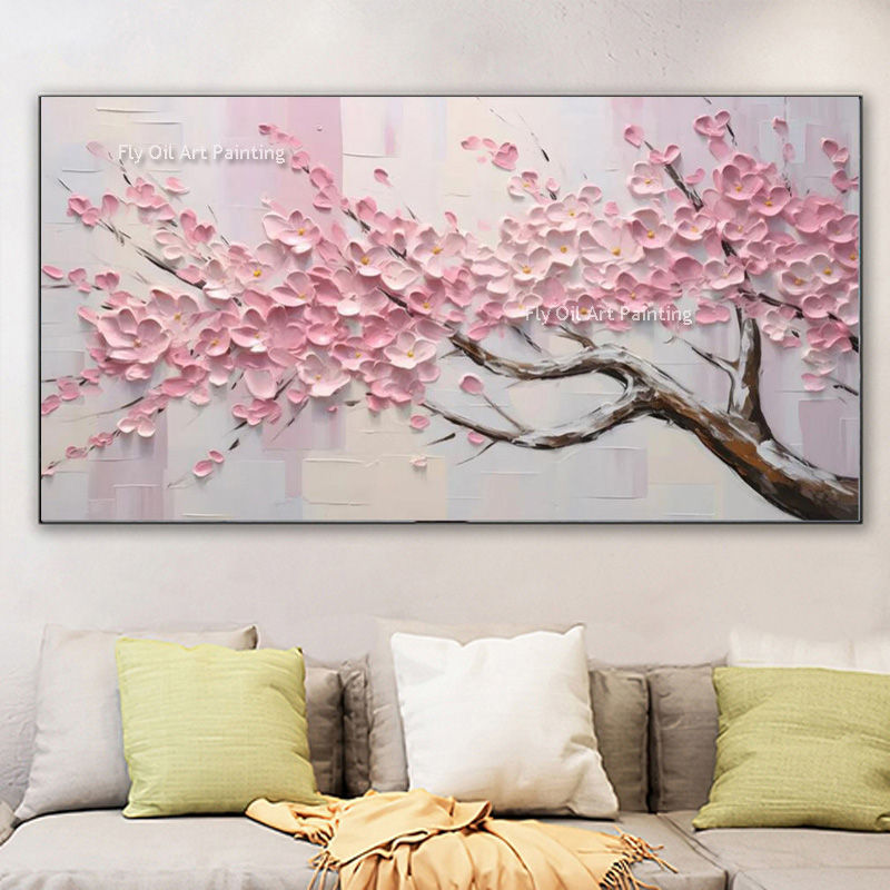 Thumbnail: Handmade Abstract Knife 3D Gold Flower Pictures Home Decor Wall Art 100% Hand Pa