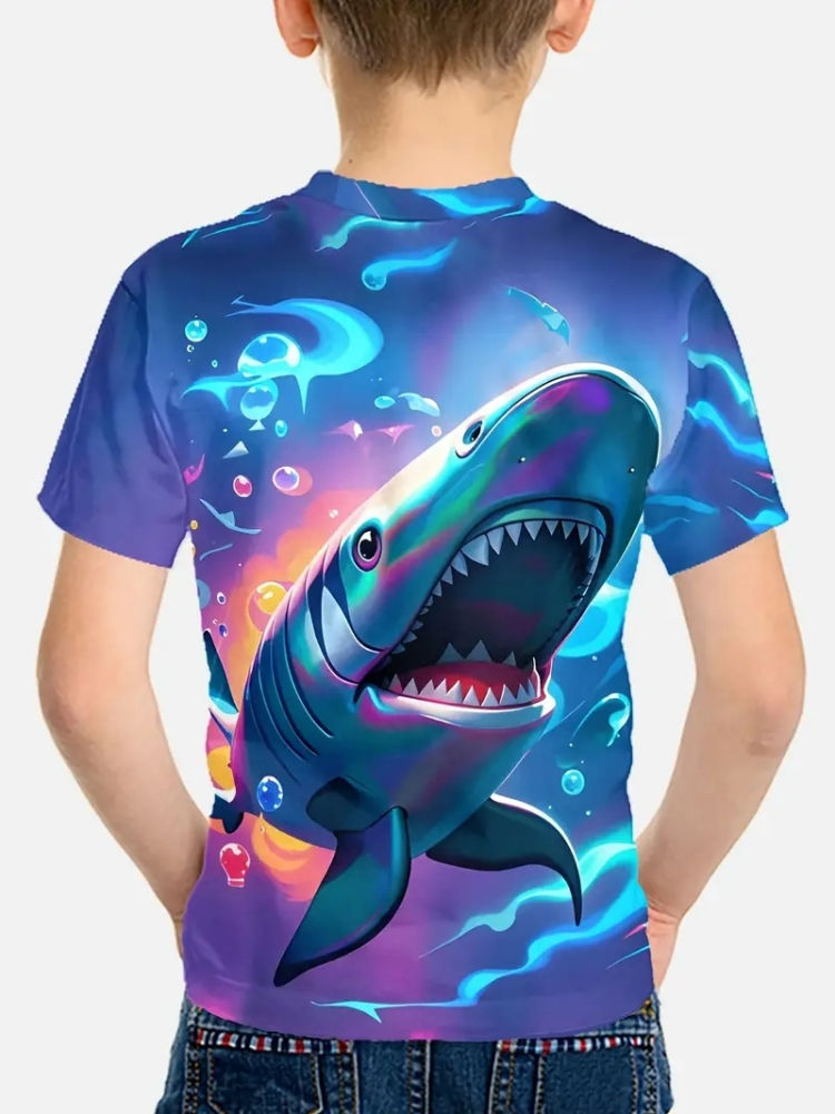 الصورة المصغرة: Summer Boys Clothes Breathable Elastic Comfortable Children's T-Shirt Cartoon Sh