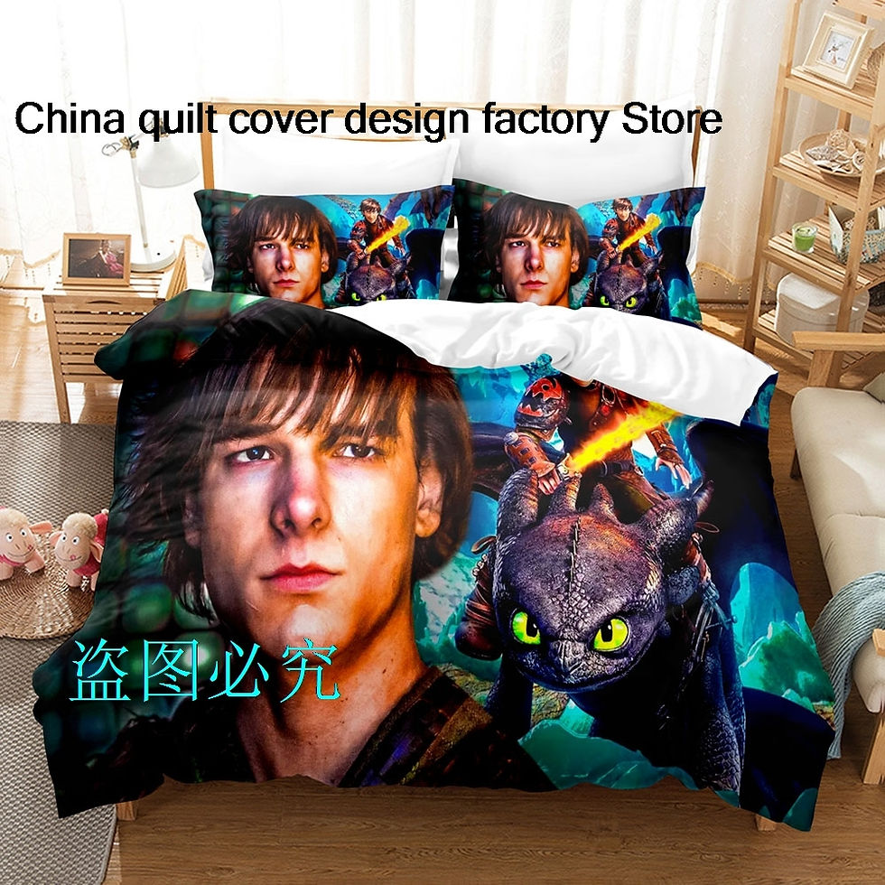 Thumbnail: How to TrainS Your D-dragons Bedding Set Single Twin Full Queen King Size Bed Se