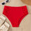 Thumbnail: Summer Women Bikini Swimming Trunks Solid Color Sexy High Waist High Elasticity 