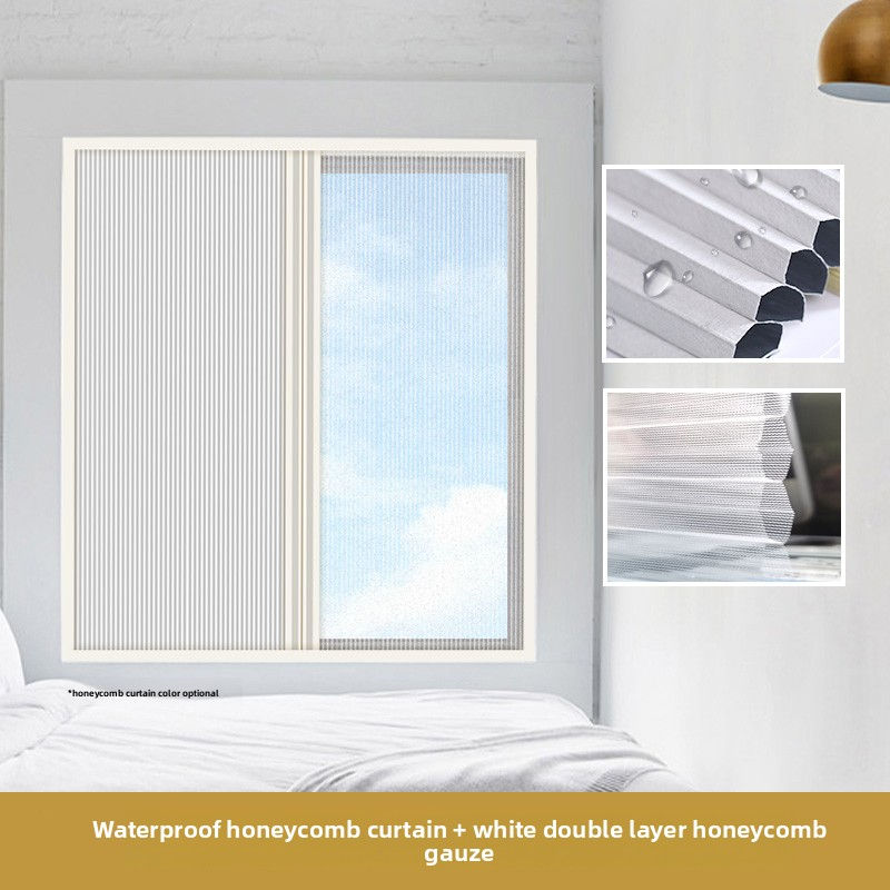 Thumbnail: High-End Day Night Invisible Honeycomb Curtain Anti-Wind Mosquito Proof Sliding 