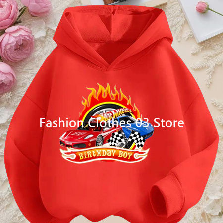 الصورة المصغرة: Kids Clothing Hot Wheels Car Game Printed Hoodie Coat 3-12 Yrs Boys Girls Toddle