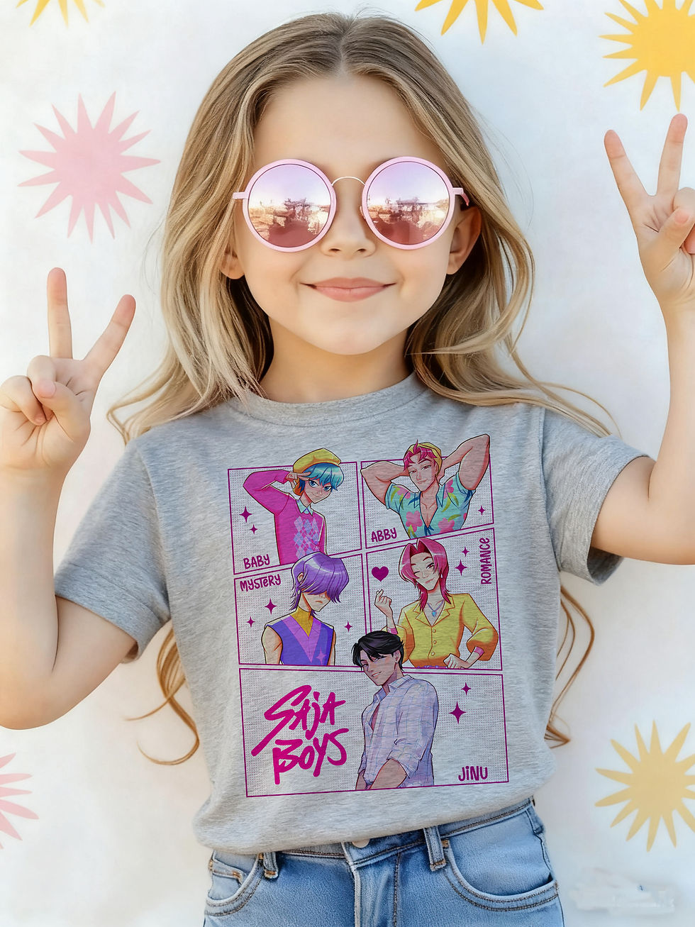 Thumbnail: New in Children Kids T-shirt KPop Demon Hunters Funny Fans Tshirt KPop Demon Hun