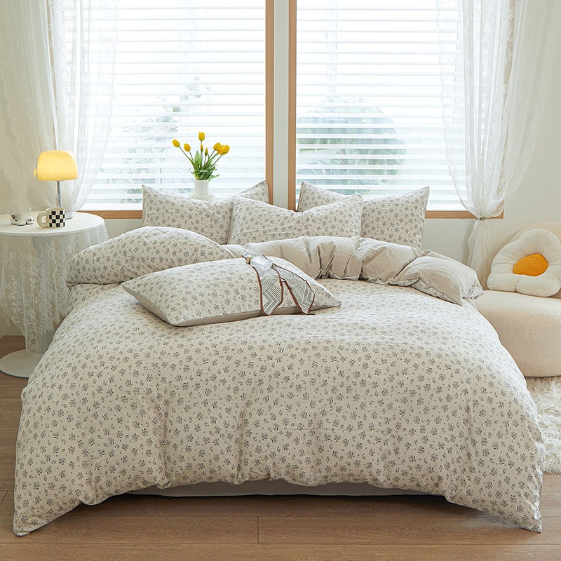 الصورة المصغرة: 3pcs  light gray Duvet Cover Set (1*Duvet Cover + 2*Pillowcase, Without Core), F