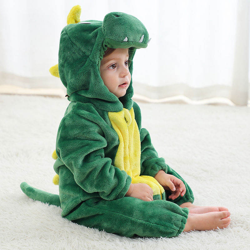 Thumbnail: Kigurumi Dinosaur Newborn Baby Clothes Pajamas Boy Girl Onesie Infant Winter War
