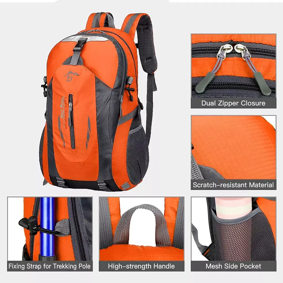 Thumbnail: Simple Outdoor Hiking Bag Waterproof Nylon Backpack Camping Walking Travel Backp