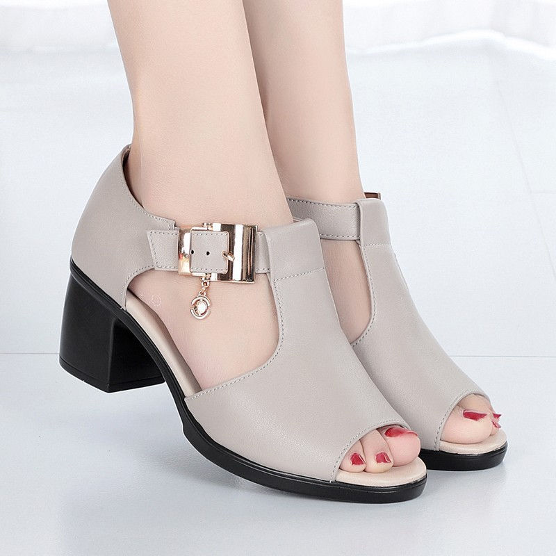الصورة المصغرة: WOIZGIC Women Ladies Mother Female PU Sandals Platform Summer Cool Beach High He