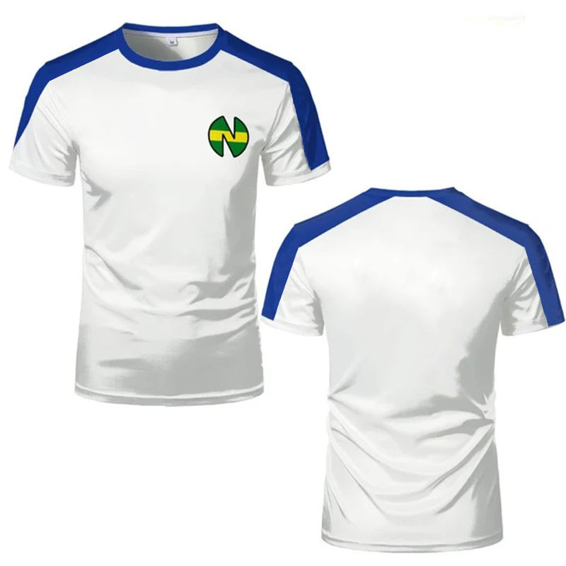 الصورة المصغرة: Sports T-shirts For Men Captain Tsubasa Anime Jersey Cosplay Custom Tops Loose M