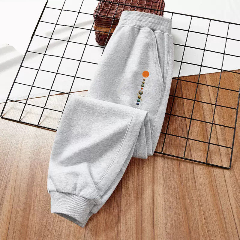 الصورة المصغرة: 2024 Autumn Children Sweatpants Astronaut Cartoon Trousers Boys Brand Long Pants