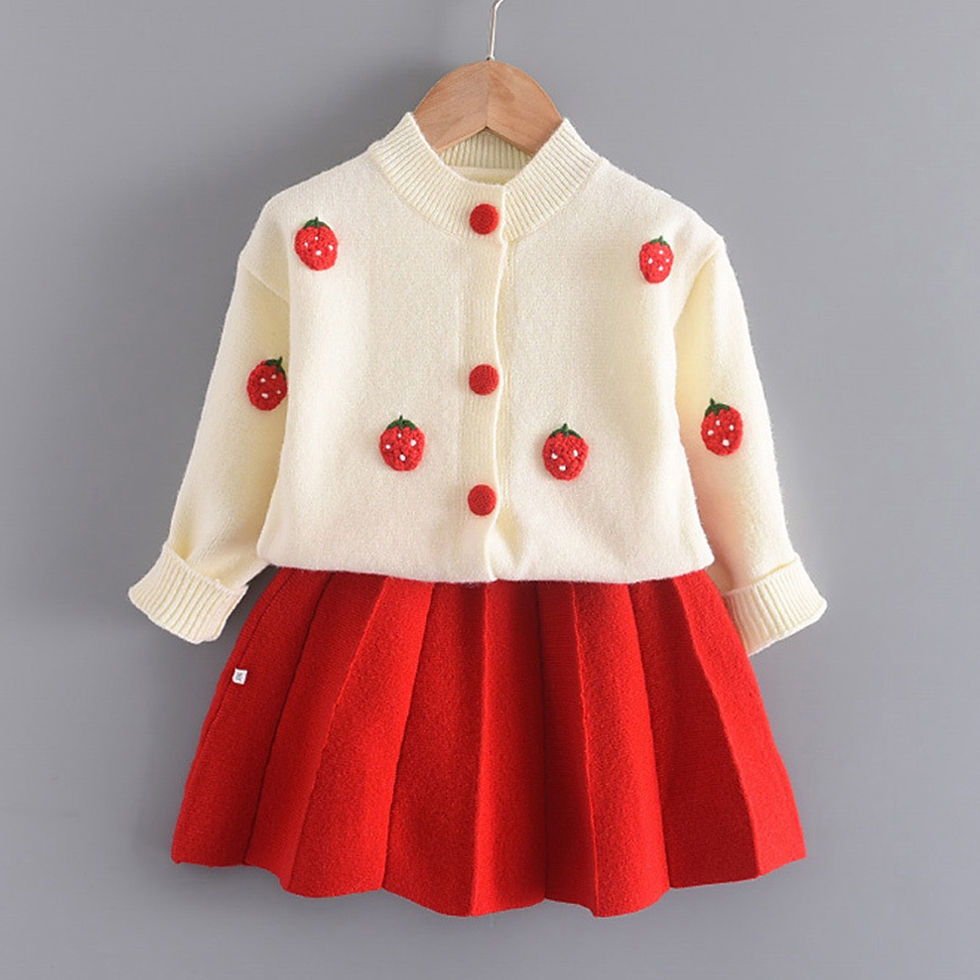 الصورة المصغرة: Bear Leader Baby Girls Clothes Set Autumn Winter Cartoon Grape Clothing Set New 