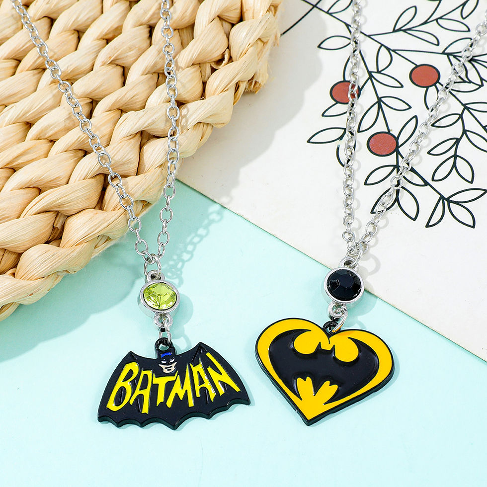 الصورة المصغرة: Kawaii Bat Pendants Necklace Superhero Movie Jewelry Gifts Souvenir Jewelry Gift