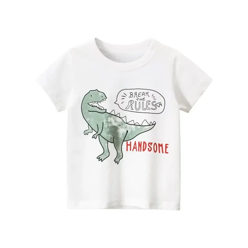 Thumbnail: 2 3 4 5 7 9 Years Summer Boys Short Sleeve T-shirt Children Kids Cotton Cartoon 