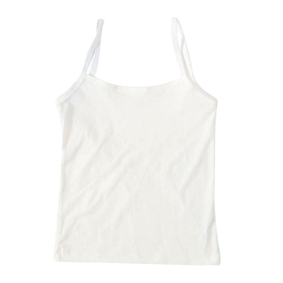 الصورة المصغرة: Girls Development Period Solid Color Cotton Soft Breathable Underwear Vest Girls