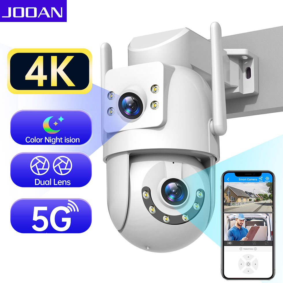 Jooan 4K 8MP HD Wifi PTZ Camera Outdoor 5G Wifi Dual Lens Security IP Cameras 5X