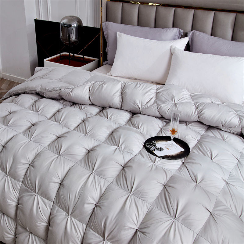 Thumbnail: High-quality 100% White Goose Down Duvet Winter Comfortable Warmth Comforter Kin