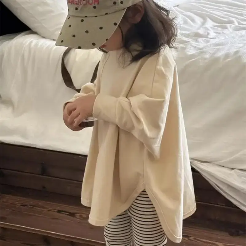 Fashion Spring Autumn Baby Boys Girls Shirts White Split Button Decorated Pullov