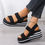 Thumbnail: Women's Light Weight Wedge Sandals Open Toe Platform Thick Soled Summer Casual S