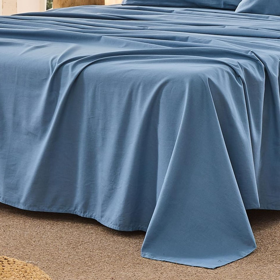 Thumbnail: 100% French Washed Pure Linen Sheets, Breathable and Cooling Bed Sheets, Soft Du